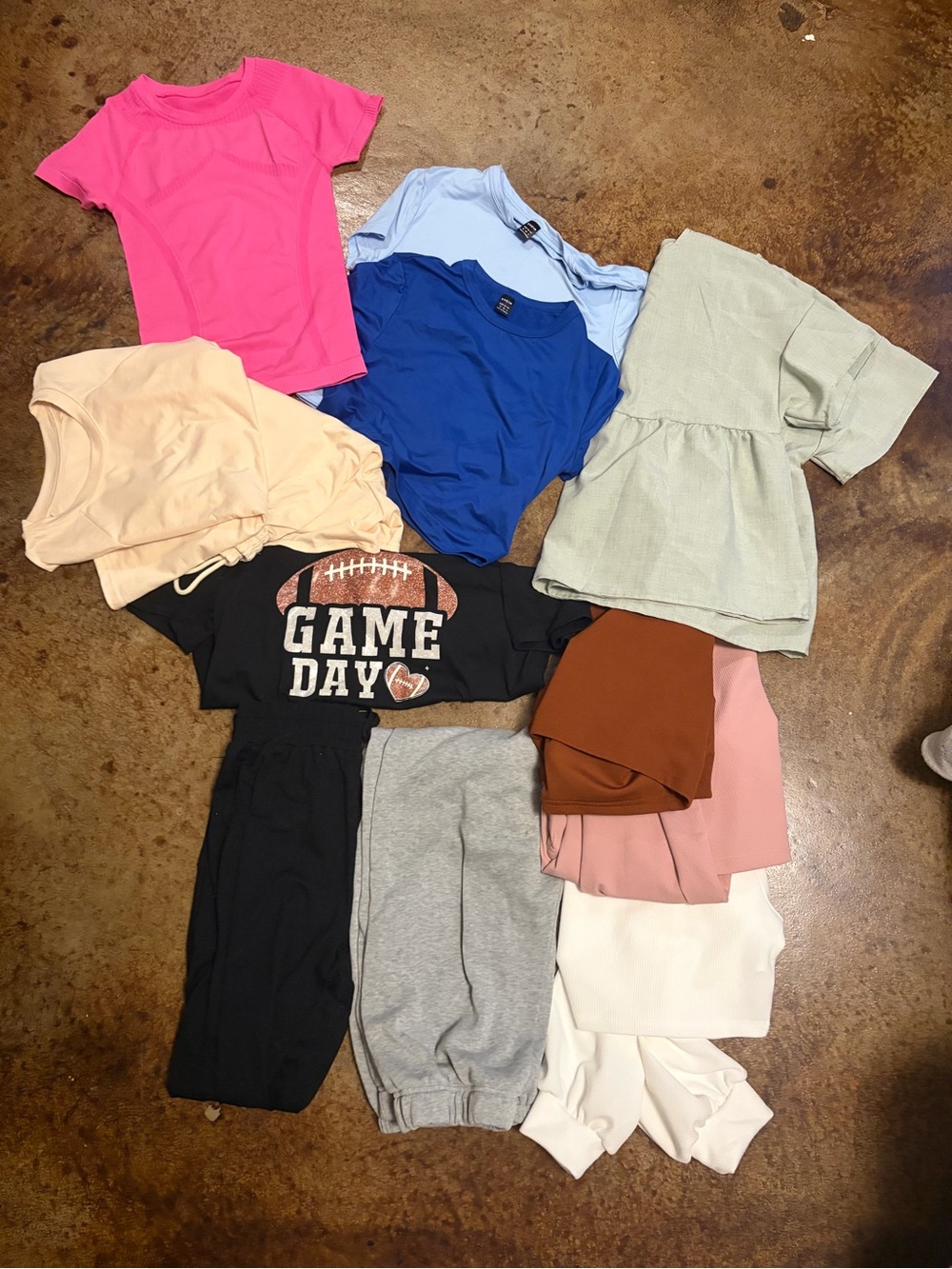 SHEIN woman’s tops, pants, and set - Pink, Blue, Black, Gray, Cream, Brown